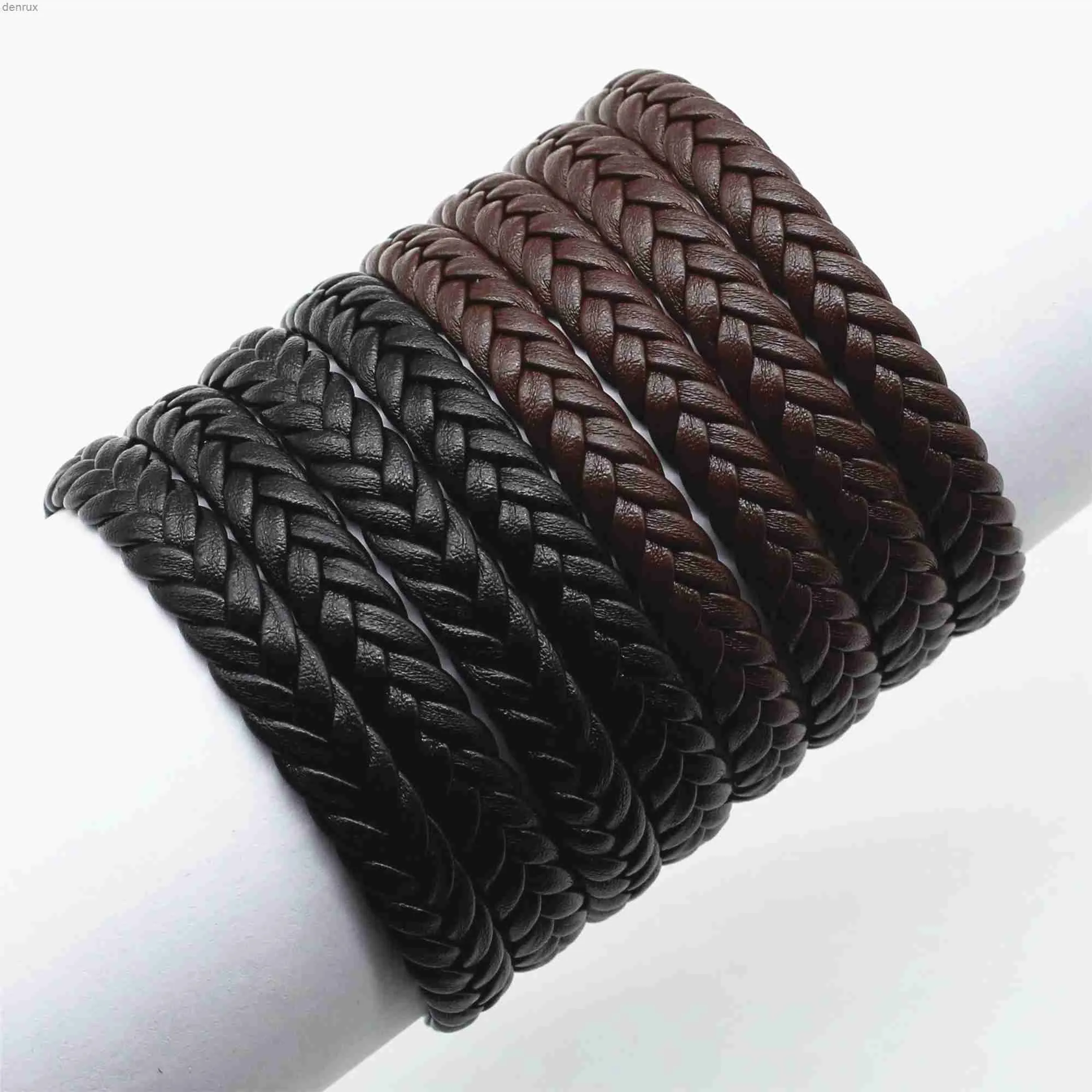 Autres bracelets Westbull Plait tissage noir brun pu cuir pu cuir mascules bracelets pulsera femmes bracelet mâle bricolage homme bijoux accessoiresl240415