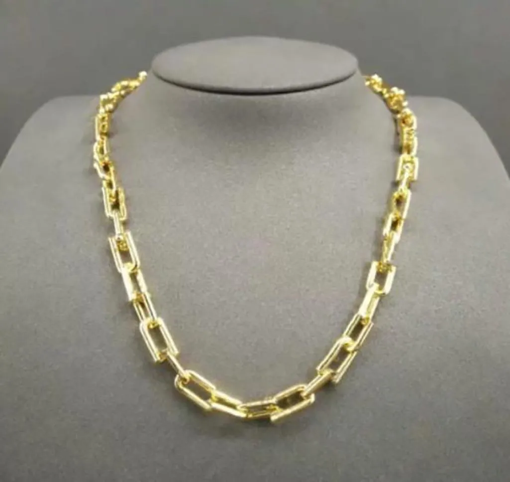 Modne srebrne złote łańcuch Naszyjki Bracelety dla mężczyzn i kobiet miłośnicy ślubu prezent biżuteria HIP z pudełkiem NRJ1867577