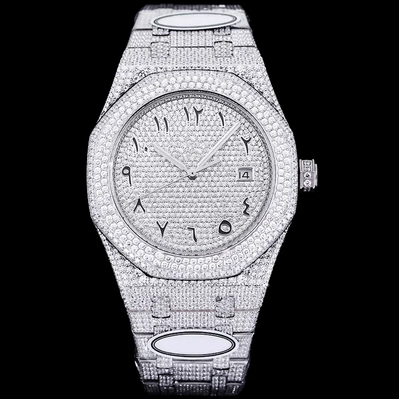 Orologio diamantato orologio da designer di movimento meccanico automatico per maschile da 41 mm in acciaio inossidabile impermeabile 904l orologio da polso da polso da polso Montre de Luxe