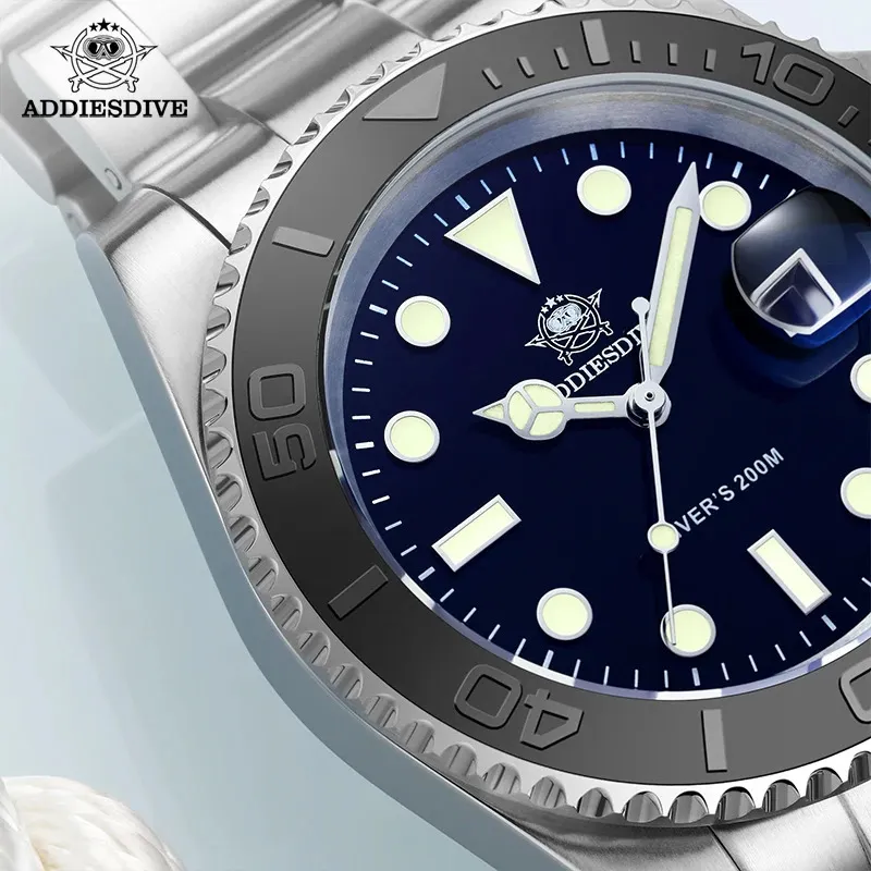 ADDIESDIVE 36mm Nuovo Orologio Da Uomo VH31 Vetro Zaffiro Orologi Al Quarzo In Acciaio Inox Sfumatura di Colore Impermeabile Orologi Da Polso Da Uomo  1511