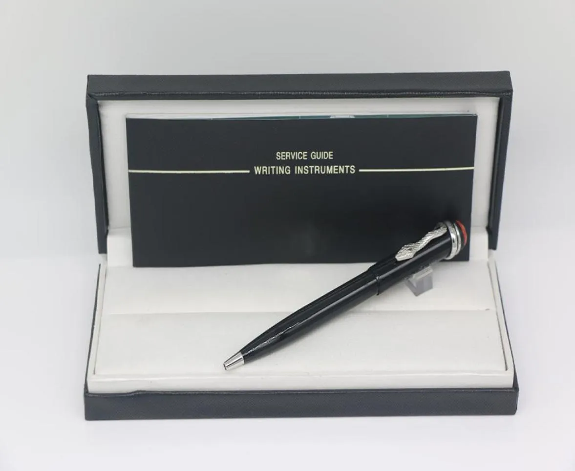 Die verschiedenen Stile Kugelschreiber schwarzer Körper mit silbernen Schlangenverkleidung 7 Farbschule Büro Schreibwaren Schreiben Pens Perfect Gift6360719