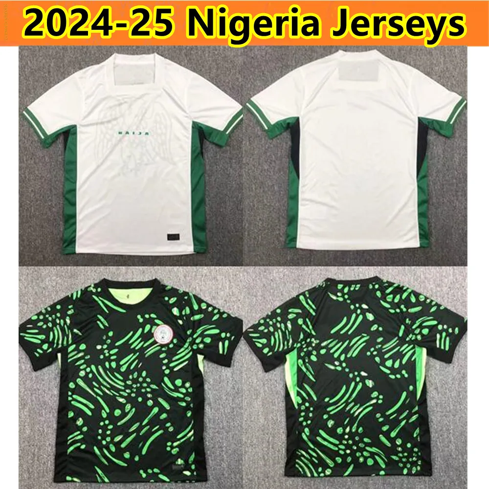 Nigerias Soccer Jersey 2024 Nouveau 2025 Team 24 25 Football Shirt Men Kid Kit complet Set Home Away Men Uniforme Green 2024 Coupe du monde Rainforest Ndidi T.moffi Lookman Chukwueze