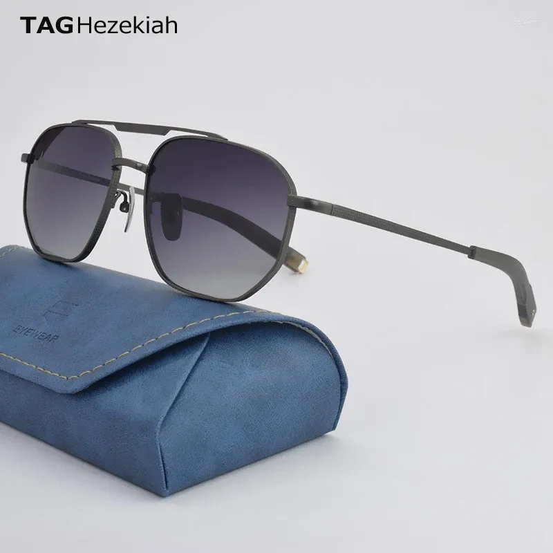 Солнцезащитные очки рамы 2024 Титановая мода мужская бизнес -досуг прилив UV400 Рыбалка летние солнцезащитные очки 5003