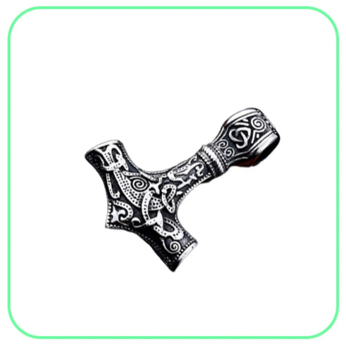 ヴィンテージメン039Sステンレススチールペンダントネックレス彫刻バイキングハンマーMjolnir Norse Jewelry8154330
