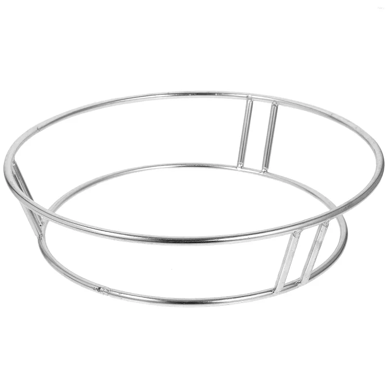 Cuisine de rangement de rangement en pot de camping Wok Holder Multi-fonction du poêle ménage du support en acier inoxydable Pan de comptoir