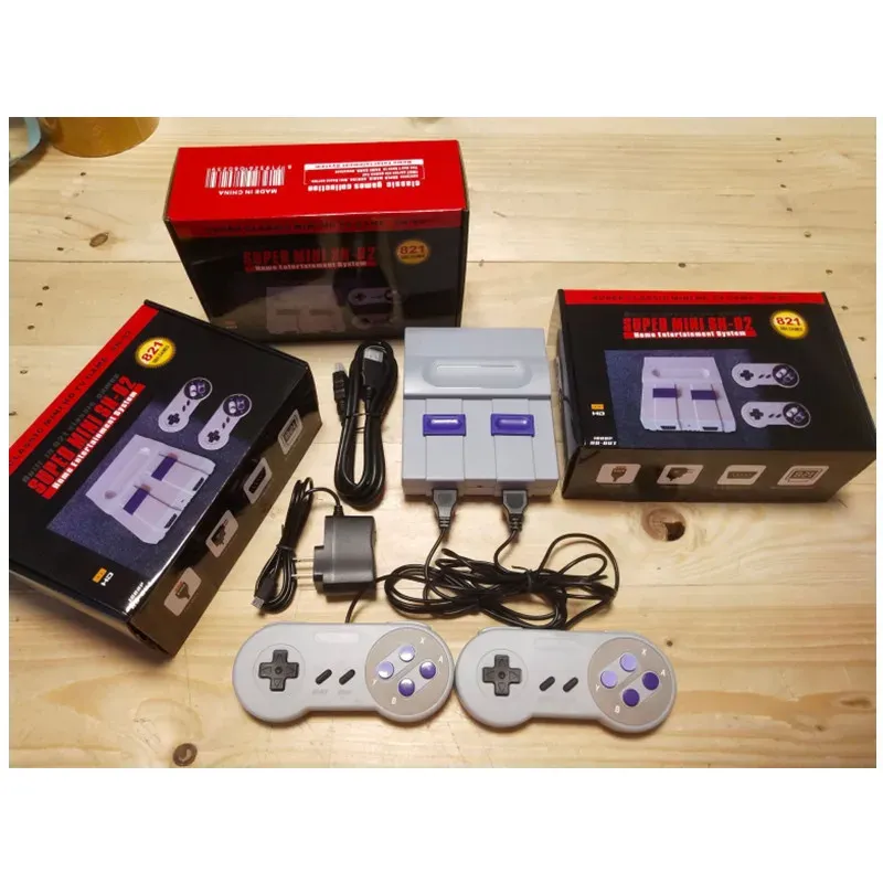 Gamepads Nostalgic SUPER MINI SNES 8bit game console builtin 821 SFC home TV game consoles