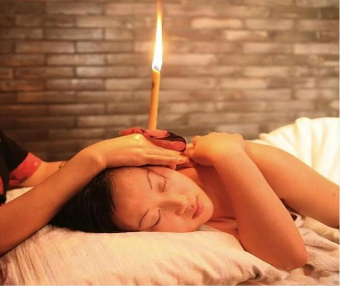 100 pc's Coning Beewax Natural Ear Candle Ear Candling Therapy Straight Style Ear Care Mixed Senting 8859249