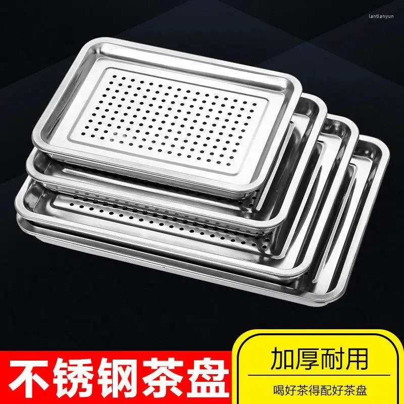 Tea Trays Tray Household Stainless Steel Portable Double-Layer Water Storage Filter Factory A Wholesale.