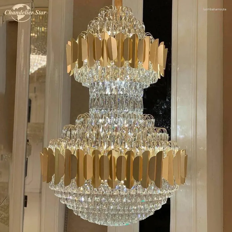 Kroonluchters Europese stijl Crystal Lighting Luxe metaal goud LED binnenlamp voor slaapkamer eetkamer wonen