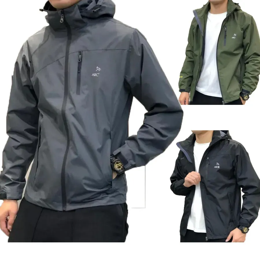 아크 재킷 남성 디자이너 headie tech 나일론 방수 지퍼 자켓 고품질 가벼운 코트 야외 스포츠 남자 코트 #1250