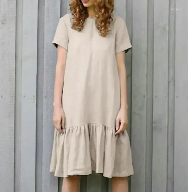 Casual Dresses Spring Cotton Linen Women Dress Short Khaki O-neck Ruched Loose A-line Female Summer from Dhgate Basic & Casual Dresses - price 35.9 Casual Dresses Spring Cotton Linen Women Dress Short Khaki O-neck Ruched Loose A-line Female Summer from Dhgate Basic & Casual Dresses - price 35.9