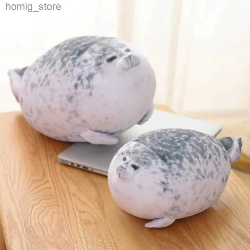 Plush Dolls Chubby seal pillow Simulated Cute Seal Doll Aquarium Popular Pillow Aquarium Plush Toy Home entertainment and office gift Y240415