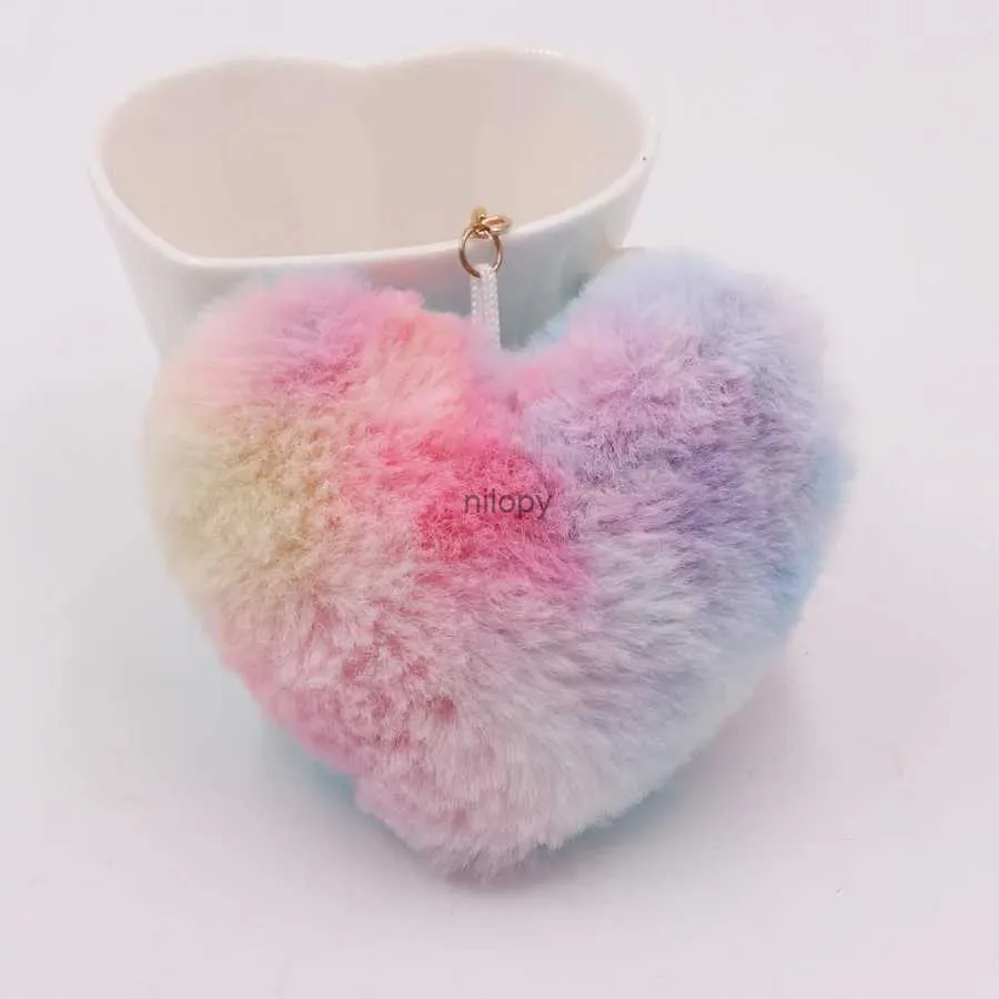 Keychains Lonyards mignons en peluche amour pendentif portefeuille unique Léopard Match Ladies Sac Accessoires Couples de la Saint-Valentin Cadeaux