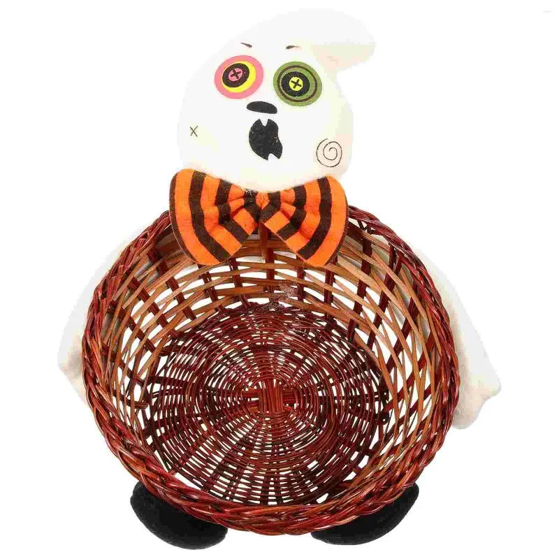 Płyty 1 PC Halloween Dekoracja dostarcza dzieci w koszyku cukru biały duch