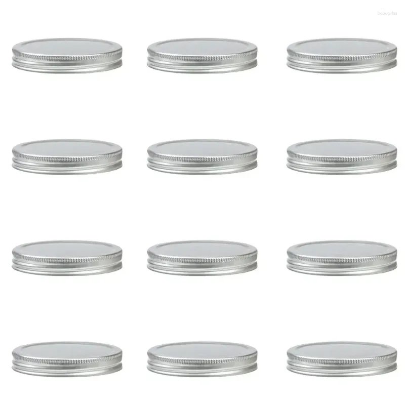 Bouteilles de rangement scellées pcs argent en conserve ordinaire bouche 70 mm de large 86 pots mmreusables fuites couvercles couvercles 2024 maçon pour