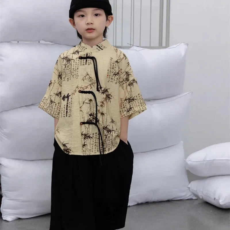 Vêtements Ensembles d'été Enfants Fashion Chinois PEINTURATION DE STYLE DE CHINOG