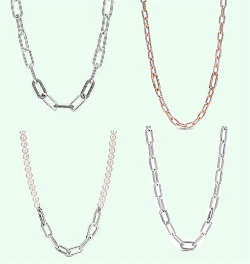 Sterling Silver ME Chain Necklace Hip Hop 925 Jewelry Original Design DIY Jewelry Christmas Gift Girl222L5569009