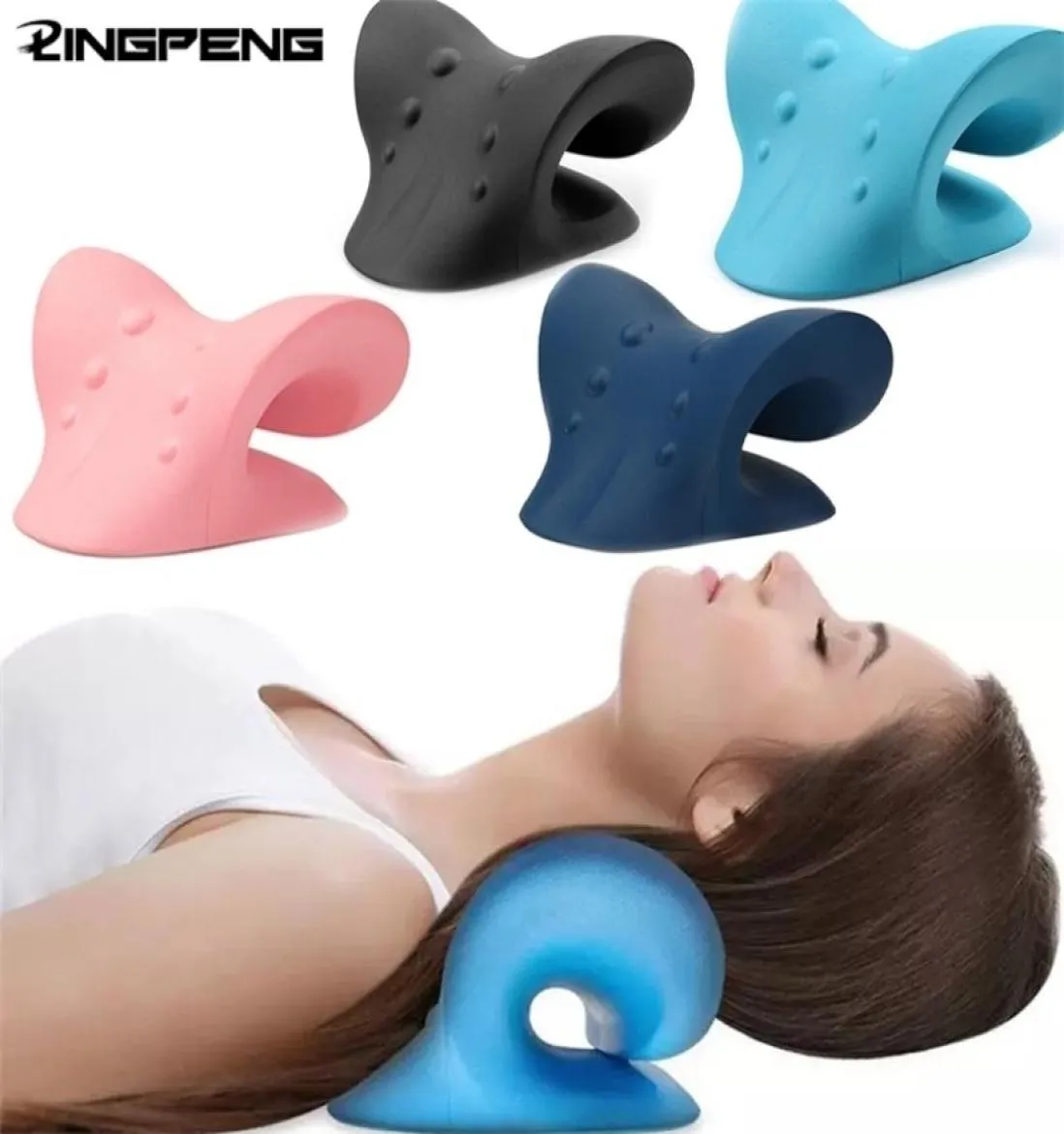 Neck Shoulder Stretcher Relaxer Cervical Chiropractic Traction Device Pillow for Pain Relief Spine Alignment Gift 2203299524158