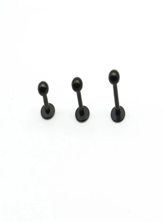 Black Labret Ring Lip Stud Bar aço 16 Bedancos de jóias para o corpo LIGURAS TRAGUS TRAGUS PIRING HELIX WHELolesa29715202020202020202020202020202020