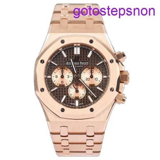 Highend AP Wrist Watch Royal Oak Series 26331 OUR PLAQUE FACE BROWN avec diamètre 41 mm Mécanique automatique Mens 18K Rose Gold