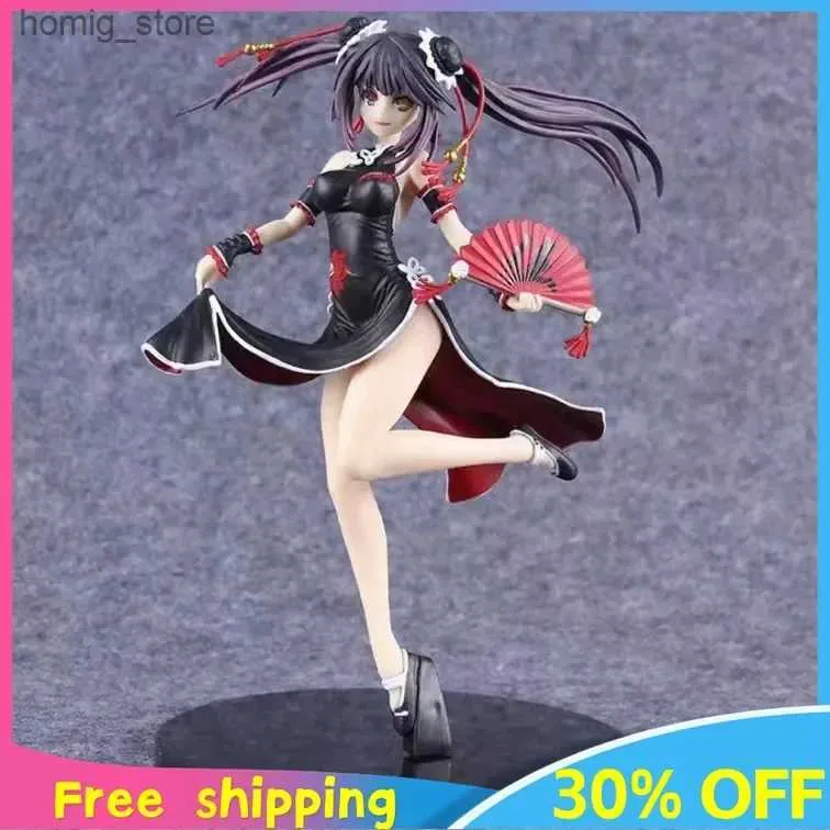 Action Toy Figures 23CM DATE A LIVE Anime Figure Tokisaki Kurumi Cute Sexy Beautiful Girl Anime Action Figures Ornaments Doll Peripherals Gift Toys Y240415