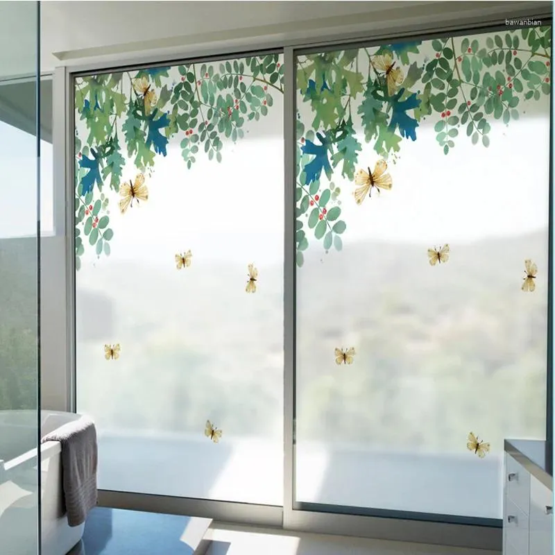Fönsterklistermärken 2024 Färgfönster balkong fönsterbrädor sovrum genomskinligt ogenomskinligt badrum vardagsrum dekoration glas folie-15