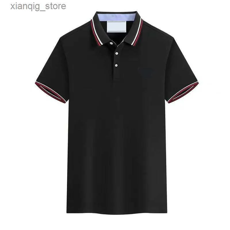 Herrpolos designer herr polos klassiska skjortor män lyxiga polos casual mens t shirt p brev tryck broderi mode high street man tee s-4xl l49