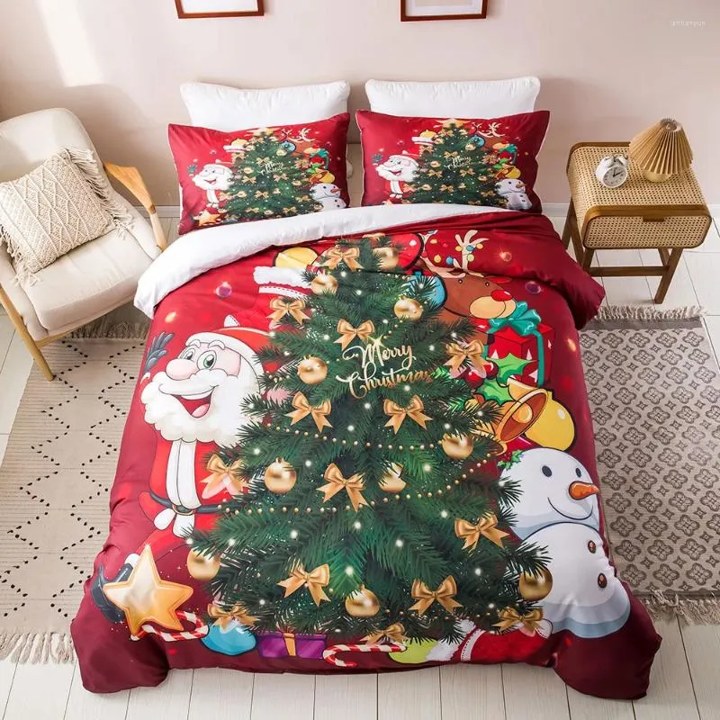 Zestawy pościeli Noel Cochas para caMa de Matrimonio Home Juejo Duvet Cover Comborter luksusowe rozmiary króla dekoracje świąteczne