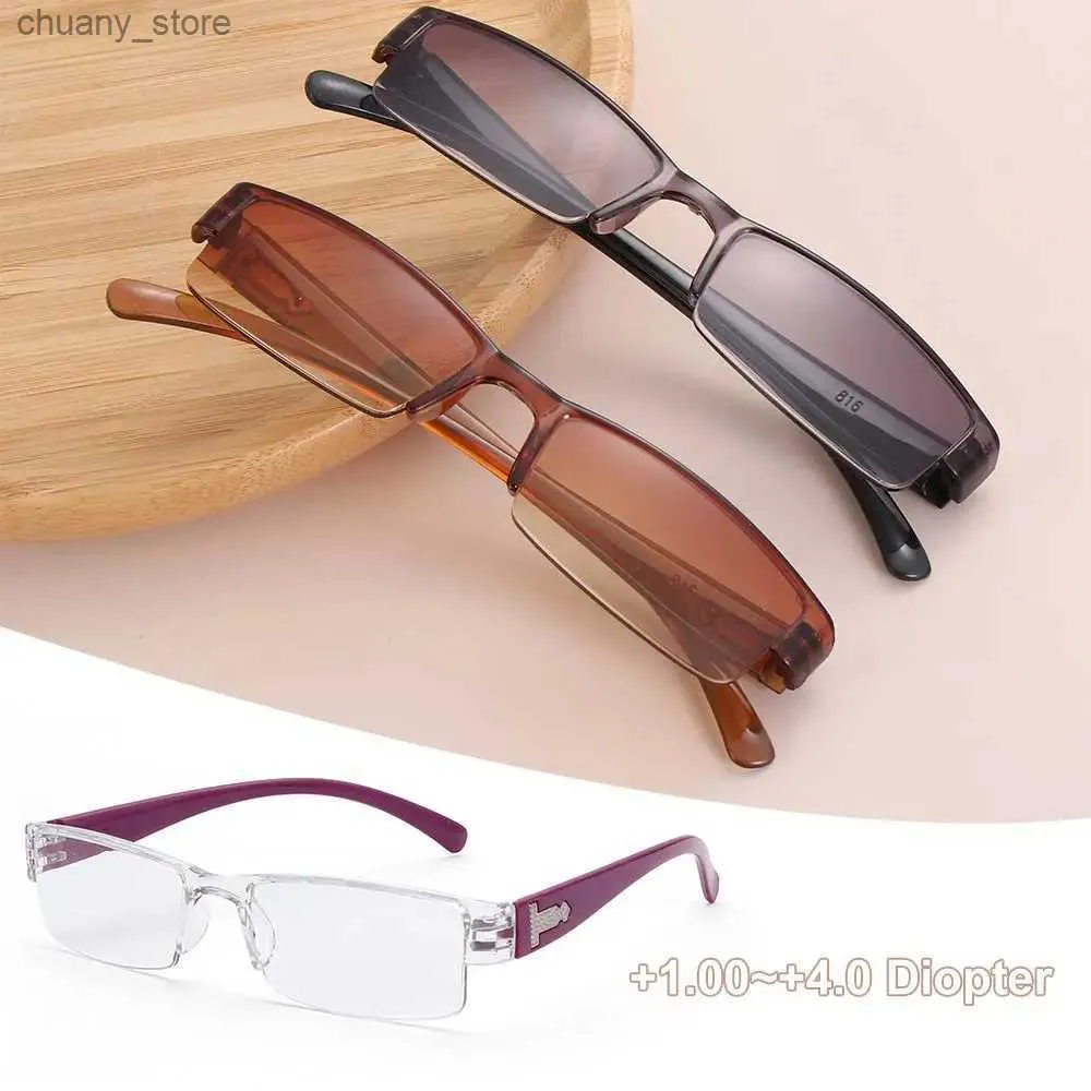 Solglasögon Kvinnor Män Ultra Light Harts +1,00 ~ +4,0 Diopter Presbyopia glasögonläsningsglasögon glasögon Vision Care Y240416