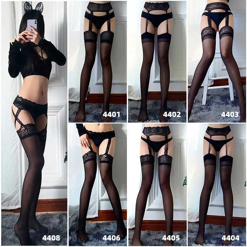 Sexy sokken sexy kous kanten softt top dij hoge kousen + suspener jarretell riem lingerie dames panty's zwarte panty media de mujer 240416