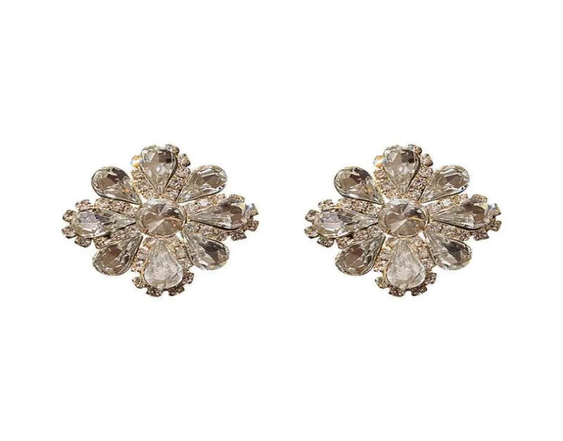 925 Silver Full Diamonds Charmes de fleurs boucles d'oreille boucles d'oreilles vintage boucles d'oreilles simples de la mode de la mode1329520