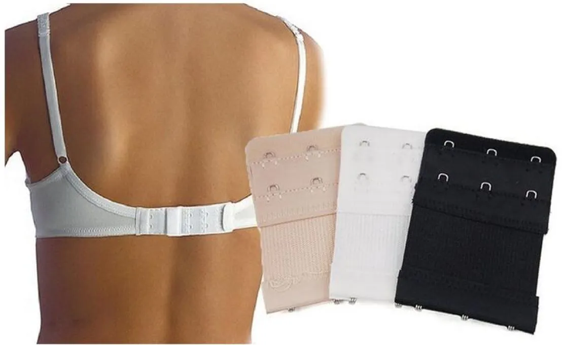 High quality elastic Women039s Soft Back Bra Band Extender 3 Hook or 2 Hook Brassiere Extender 100pcslot 9243995