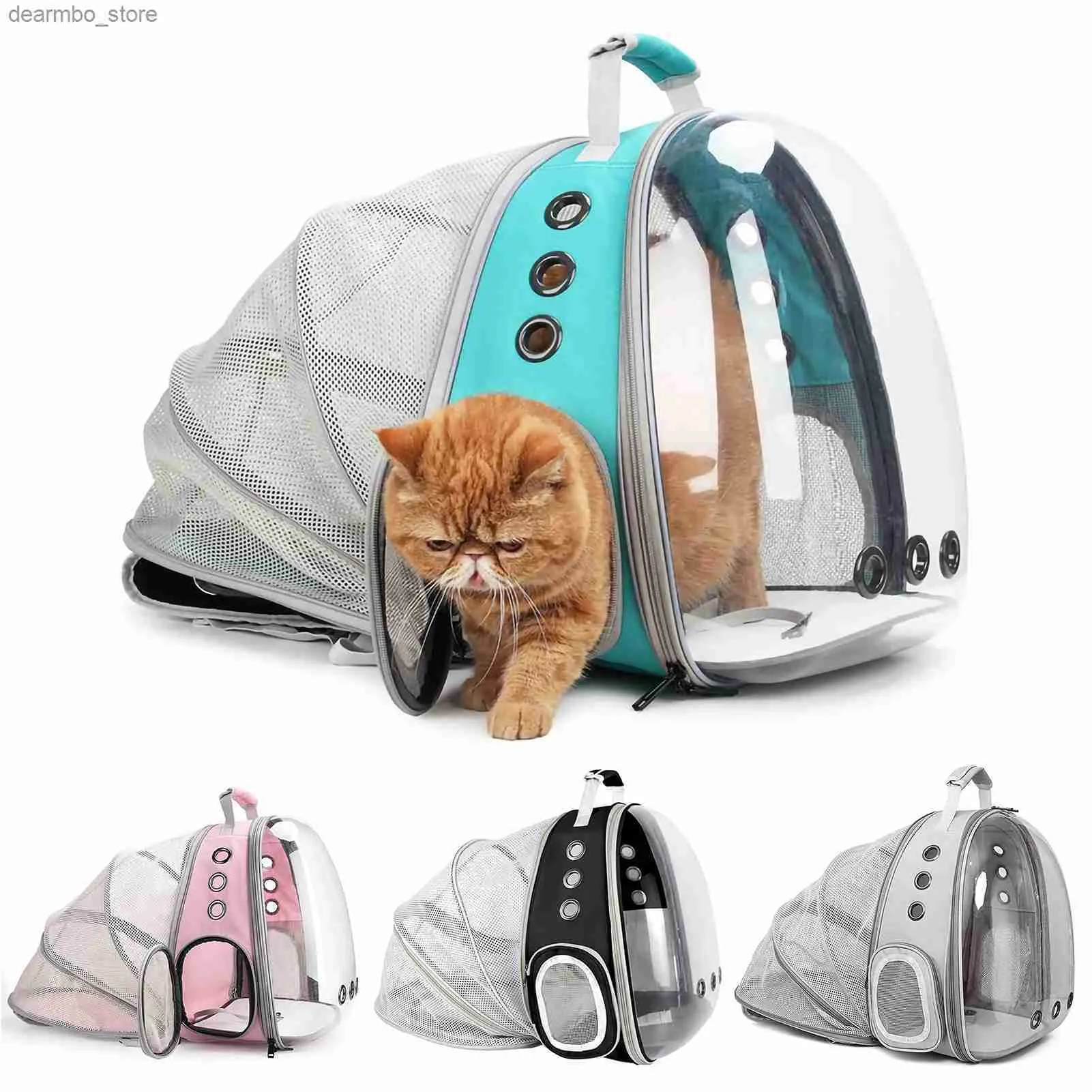 Кошачьи носители ящики в доме прозрачные кошки -переноски база -пространство для дышащего питомного рюкзака Портативный щенок рюкзак