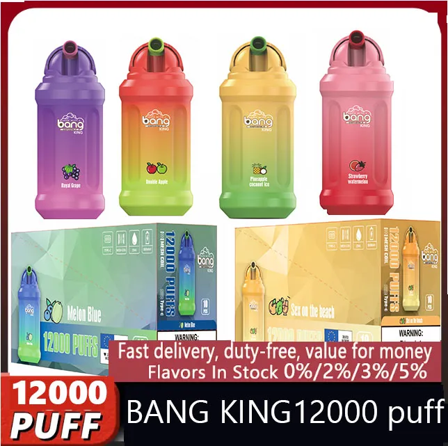 elfbar nachfüll pod läuft aus Original Brand Bang King 12000 Puff Disposable Vape Pen E Cigarette  Vaporizer Recharge Mesh Coil 0% 2% 3% 5% Vape Pen puff Vape