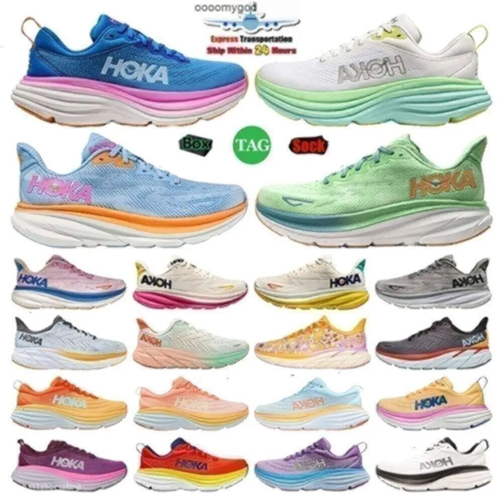 Hokah One Bondi 8 Running Hokahs Shoes Womens Platform Clifton 9 Blakc White Harbour Runnners 36-45 2024