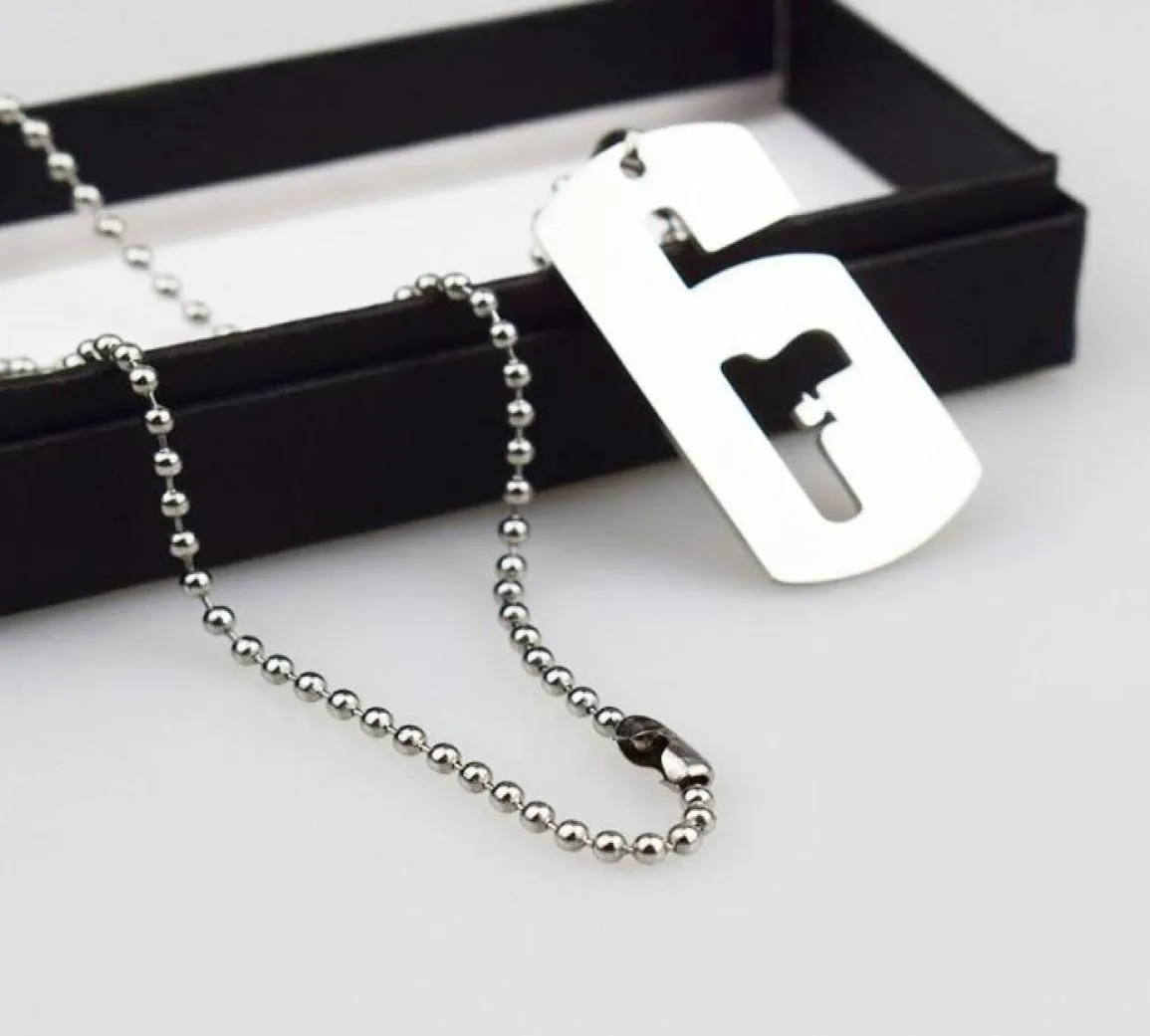 Game Rainbow Six Siege Colares para masculino Tom Clancy039s Silver Link Chain Collar Collar Mens Men Jewelry9365750