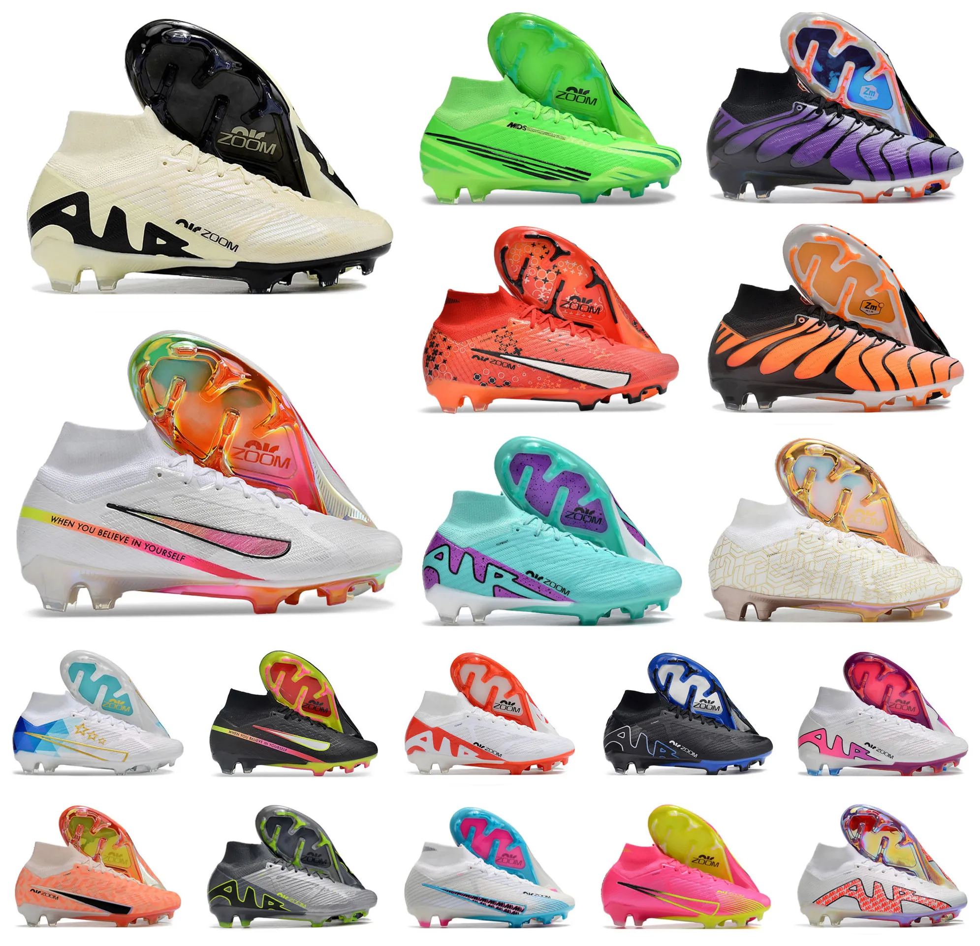 Herren Fußball-Fußballschuhe Superfly IX 9 360 Elite FG xxv 25. Jubiläum Luminous Pack Frauen Jungen High Stiefel Stiefel US6.5-11