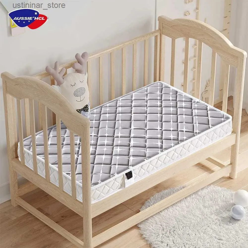 Baby Cribs Hybrid Twin Single Size waterdichte matrassen COT Baby Childrens Crib Natuurlijke latex matras L416