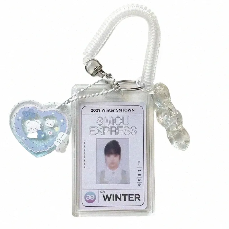 3 -дюймовый Kpop Idol Transparent Card держатель Credit Id Bank Card Photo Displer Holder Cite Kpop Photocard Photo Protector Q35M##