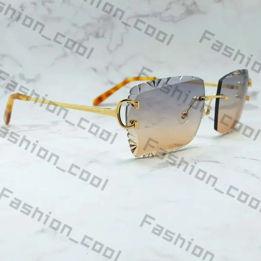 Occhiali da sole Fashion cornici Diamond Cut Men and Women Elegante filo C Designer di lusso Carter Sun Glasshi Guida Esegui Outdoor Proteggi Gafas de Sol 795