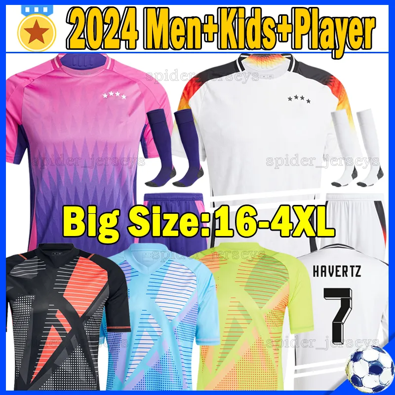 xxxl 4xl 24 25 Gnabry Soccer Jerseys 2024 SANE KIMMICH HAVERTZ FULLKRUG GRAMERYS RUDIGERプレーヤーバージョンサッカーシャツゴールキーパー女性男性ユニフォームキッズキット