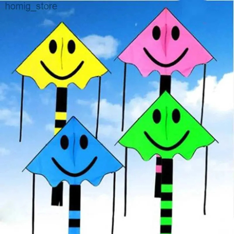 Vliegeraccessoires gratis verzending grote lachende gezicht vliegers kinderen vliegers reelspeelgoed vliegen buiten ripstop nylon kite voor volwassenen speelgoed parachute cerf y240416