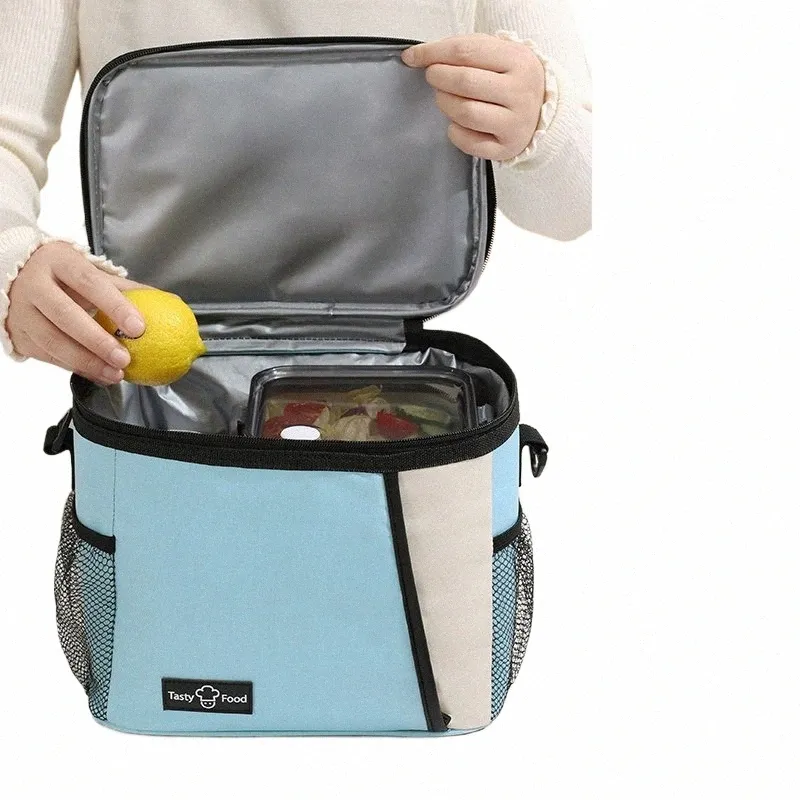Большая емкость Peva Lunch Bag Сумка для водонепроницаемой сумки для еды на открытом воздухе для пикника сгущенной алюминиевой фольгой.