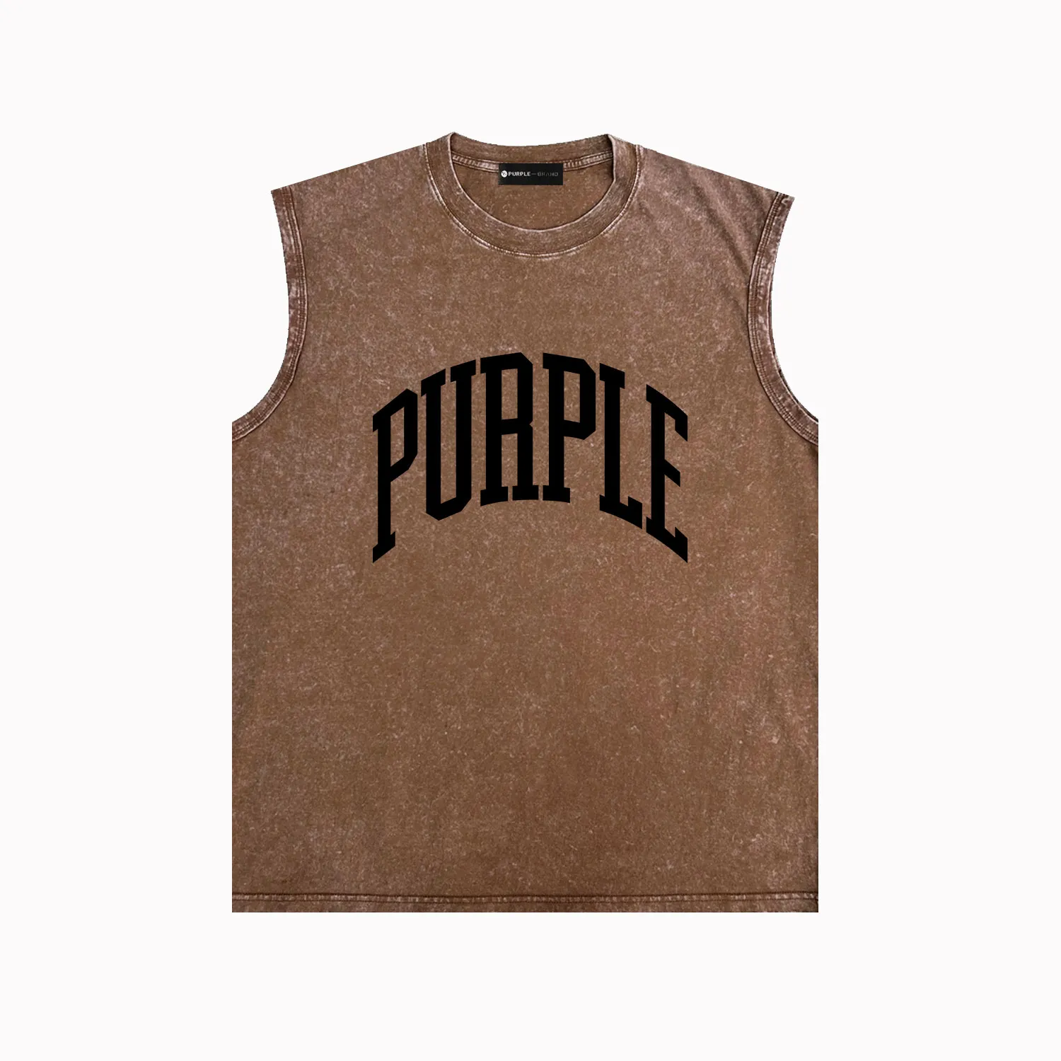 purple vest mens designer t shirt trendy brand mens tank tops ZJBPUR078B indented lettering made old printed vest ZJBPUR079 Solid color curved letters printed vest