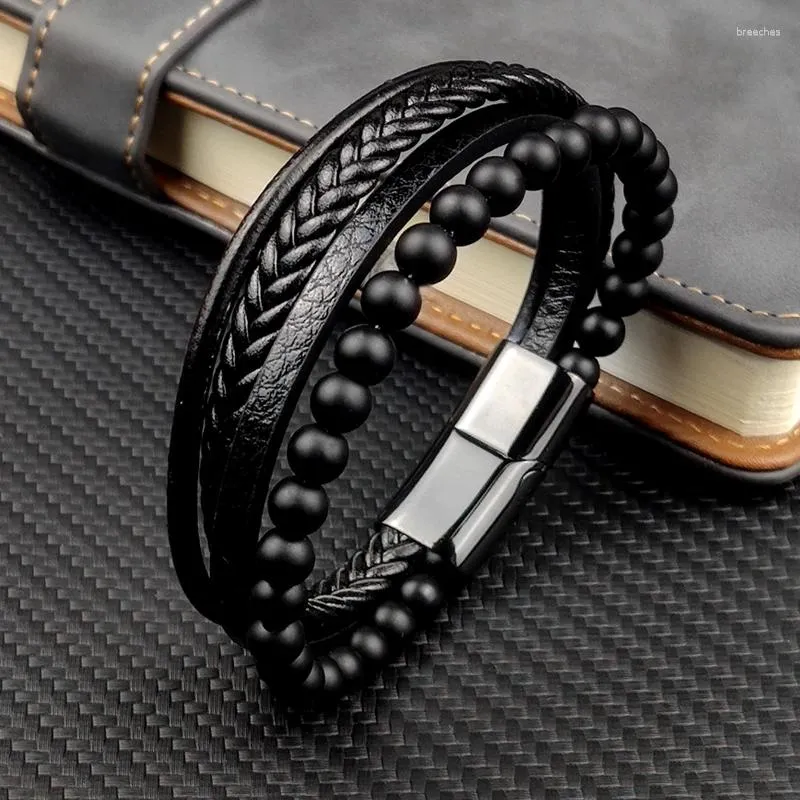 Bracelets de charme 2024 Luxo Bracelete de pedra natural de aço inoxidável