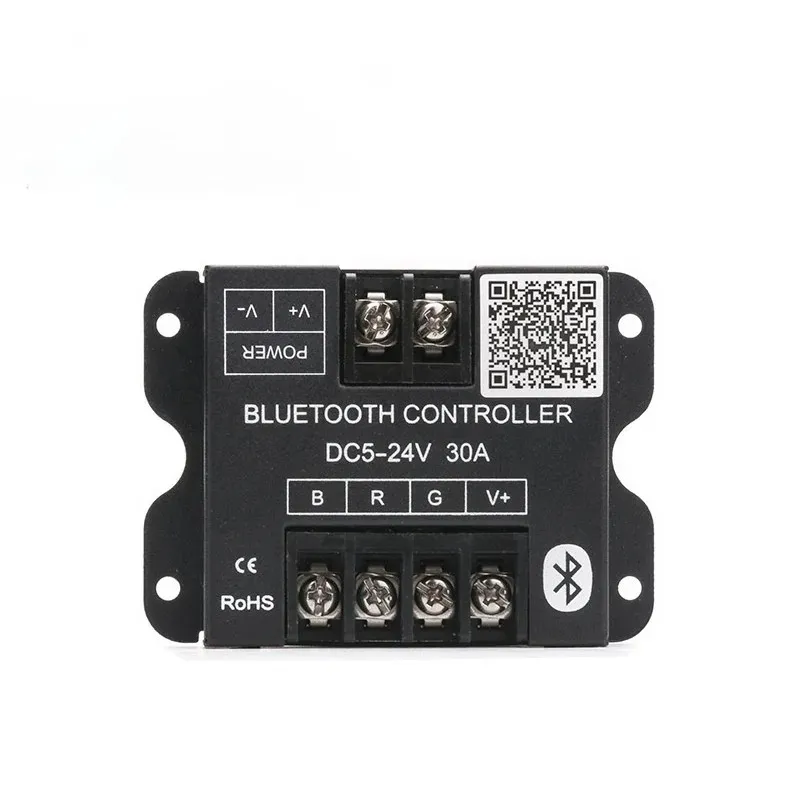 new 2024 Mobile Phone Android Ios App Bluetooth RGB Controller 30A 12V for Led Light Strip, Wireless Color Changing RGB Smart Controller