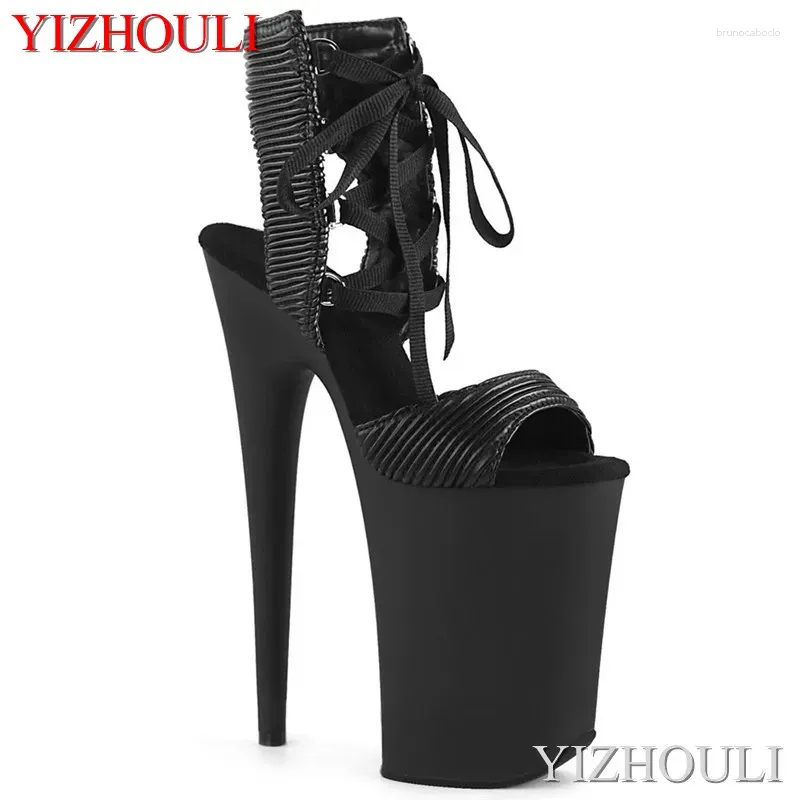 Dance Shoes A Sexy 23cm Stiletto Ankle Boot With Strappy Upper 9in Super High Heel And Summer Dancing