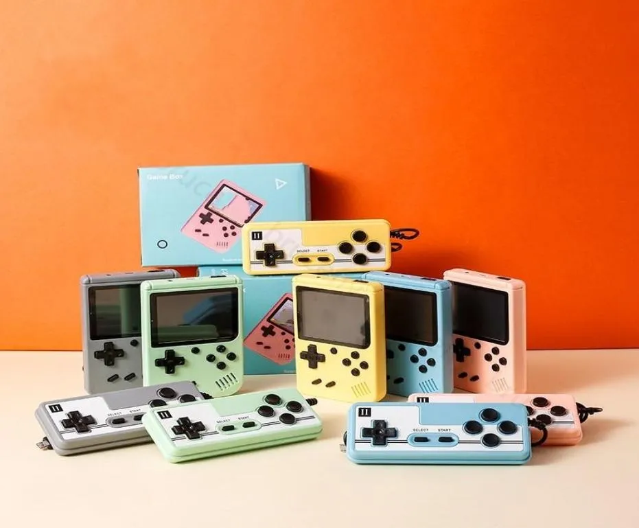 Mini Handheld Macaron Game Palyer 500400 в 1 ретро -консоль видеоигр 8 -битная 30 -дюймовая красочная ЖК -поддержка Два игрока3443912