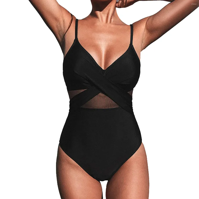 Swimswear féminin dames d'été couleur solide suspense sans dos de maillot de bain de printemps sexy pour femmes sous-vêtements coton