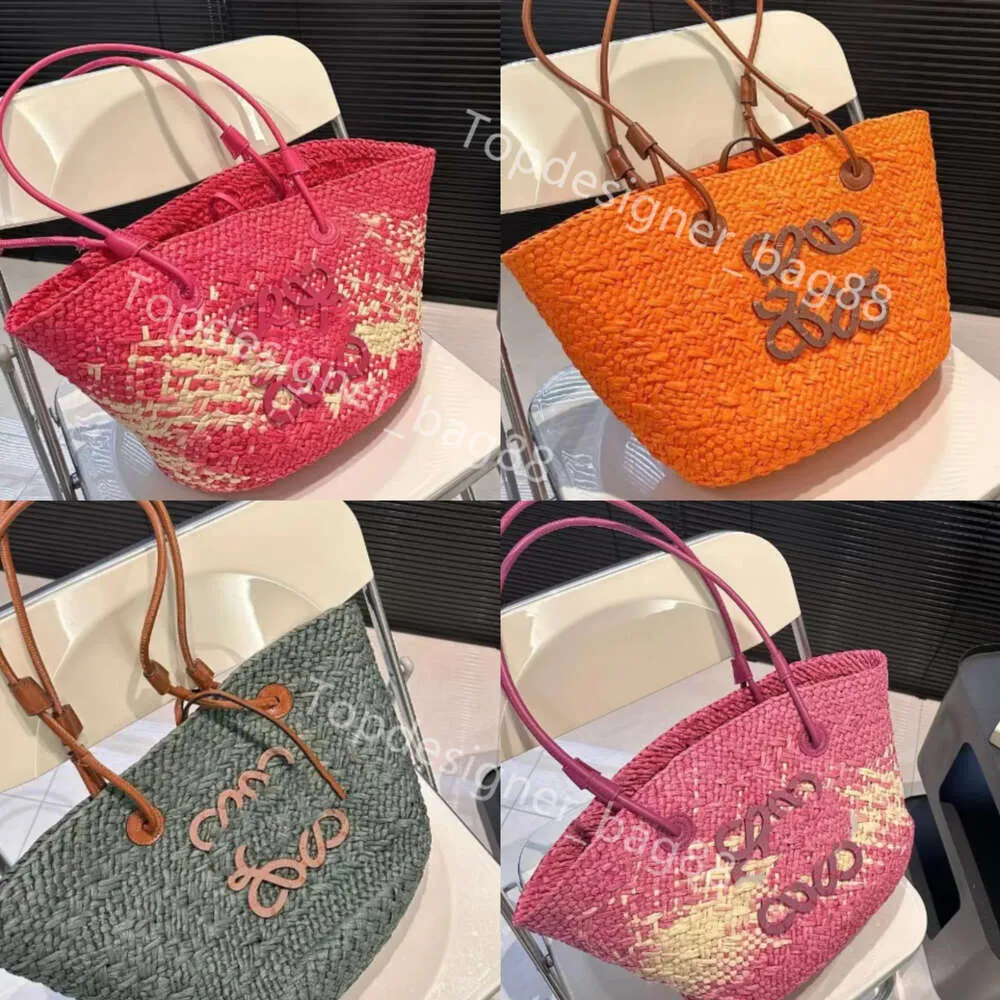 Totes Baseta de diseñador bolso de paja LOE Fashion Bag Casking Bag Bag Straw Diseñador Moda Cross Cross Bolsos de playa Abierto Bolsas de verano Bolso de verano Lowewes de alta calidad